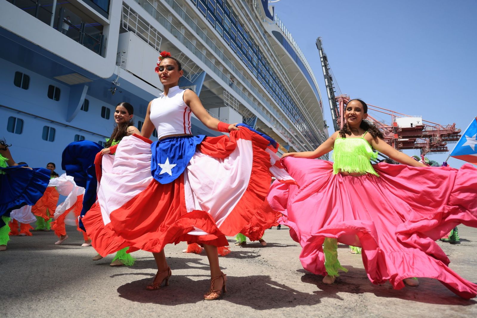 Festival dancers in San Juan